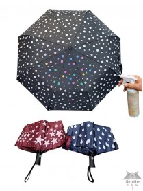 589 PARASOLKI SKŁADANE PÓLAUTOMAT pojawia się kolor podczas deszczu