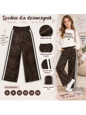 1433BRO (6 - 16) 6 SZT. SPODNIE WELUR