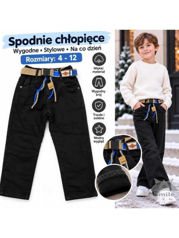 HR9305 (3 - 8) 10 LUB 5 SZT. SPODNIE JEANSOWE OCIEPLANE