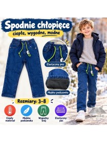 HR9154, (3 - 8) 10 LUB 5 SZT. SPODNIE JEANSOWE OCIEPLANE
