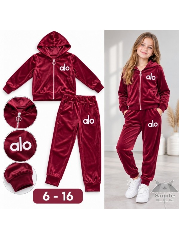 3010Alo (6-16) 6 SZT BLUZA WELUR